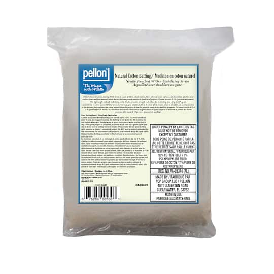Pellon® 34" x 45" Craft Natural Cotton Batting with Scrim
